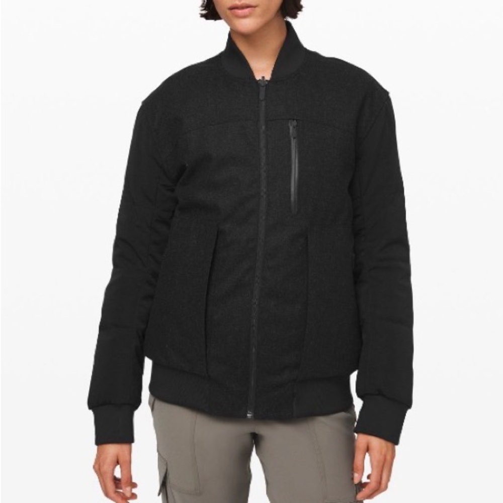 lululemon athletica Black Bomber Jacket